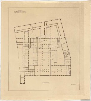 Billing, Hermann; Bochum (Nordrhein-Westfalen); Rathaus - Kellergeschoss (Grundriss)