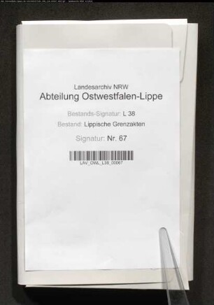 Grenzstreitigkeiten mit Lippe-Brake - Generalia