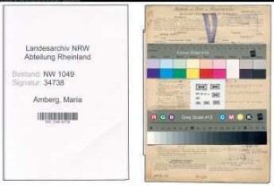 Entnazifizierung Maria Amberg , geb. 02.12.1902 (Steuerberaterin)
