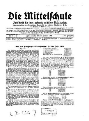 Aus dem Preußischen Staatshaushalt für das Jahr 1929