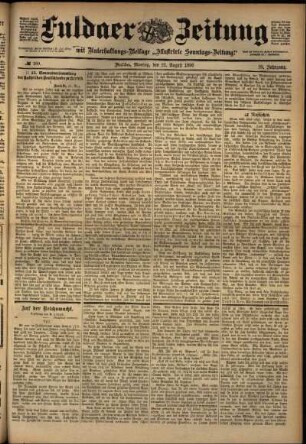 Ausgabe vom Montag, den 22. August 1898.