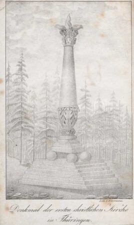 Denkmal der ersten christlichen Kirche in Thüringen