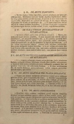 IV. De scala virium accelerantium et retardantium.