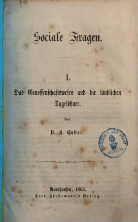 Das Genossenschaftswesen und die ländlichen Tagelöhner