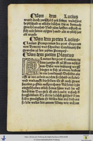 Von dem poeten Lucius