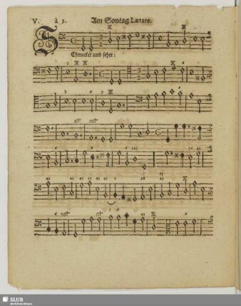 V. Am Sontag Laetare: Schmecket und sehet