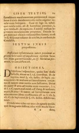 Sextum Iuris propositum.