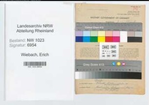 Entnazifizierung Erich Wiebach , geb. 09.01.1888 (Oberstudienrat)
