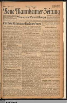 Neue Mannheimer Zeitung : NMZ : Mannheimer Neues Tageblatt, Morgen-Ausgabe