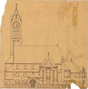 Fischer, Theodor; München - Schwabing; Prot. Kirche Schwabing (Erlöserkirche) - Ansicht