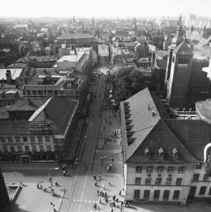 Bahnhofstraße in der Altstadt von Erfurt : Blickrichtung Norden