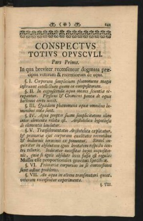 Conspectus Totius Opusculi.