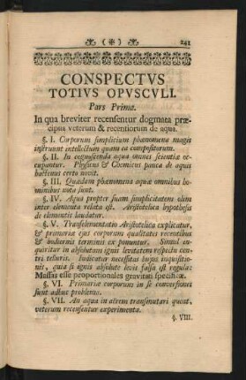 Conspectus Totius Opusculi.
