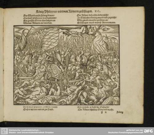 König Philippus wirt von Römern geschlagen. XC.