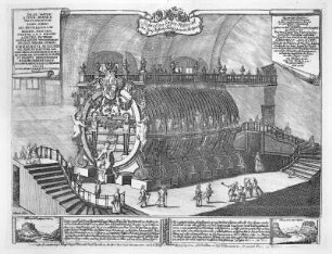 Prospect des Großen Faßes auf der Berg-Vestung Königstein in Sachsen : Gr. Faß, Königstein, um 1730