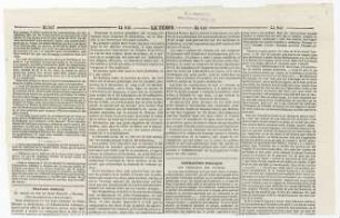 Ausschnitte der Zeitung "Le Temps"