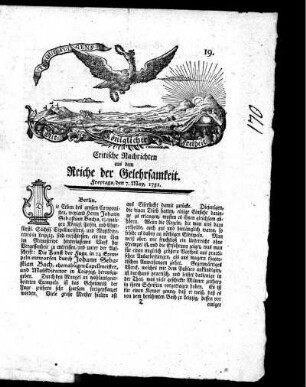 May, 1751. Neunzehntes Stück