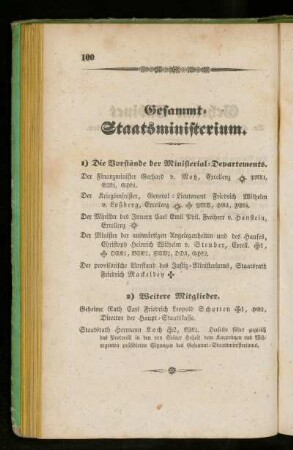 Gesammt=Staatsministerium.