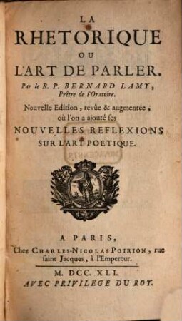 La rhétorique ou l'art de parler