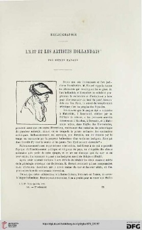 2. Pér. 20.1879: Bibliographie : L'art et les artistes hollandais, par Henry Havard