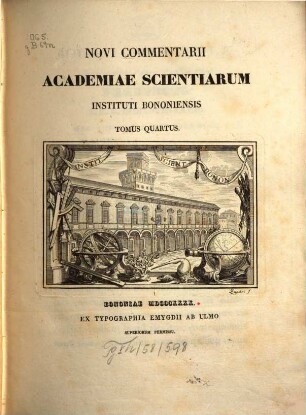 Novi commentarii Academiae Scientiarum Instituti Bononiensis, 4. 1840