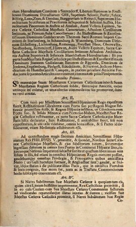 Amicitiae Foedus Caesarem inter et Hispaniarum regem ... : 1725 Viennae conclusum