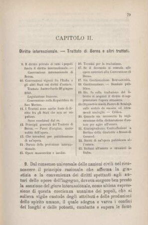 Capitolo II. Diritto internazionale. - Trattato di Berna e altri trattati