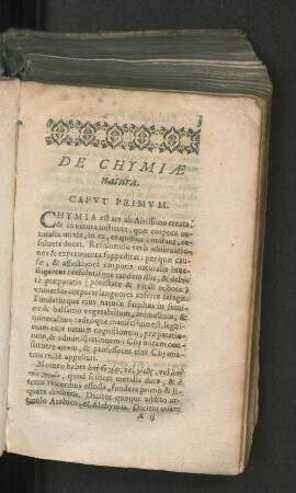 De Chymiae natura