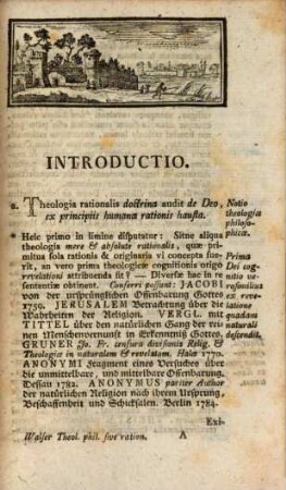 Institutiones philosophicae : Quas in usum auditorum suorum elucubratus est, 4. Theologia Philosophica Sive Rationalis