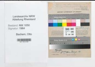 Entnazifizierung Otto Bachem , geb. 29.05.1897 (Arzt)