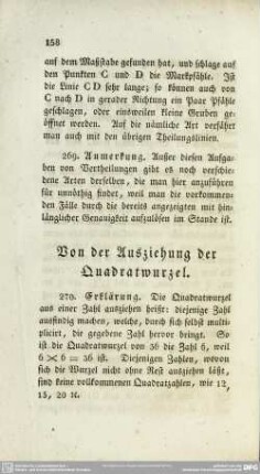 Von der Ausziehung der Quadratwurzel