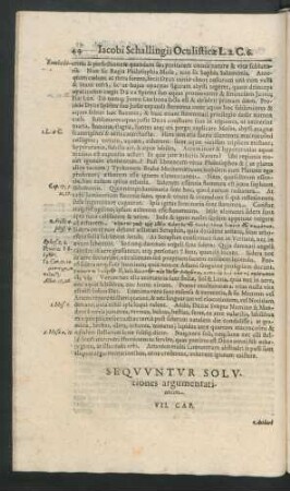 Sequuntur Solutiones argumentationum. VII. Cap.