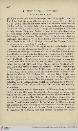 Neue Folge 30 = Jahrgang 54: Rheinischer Kunstbrief