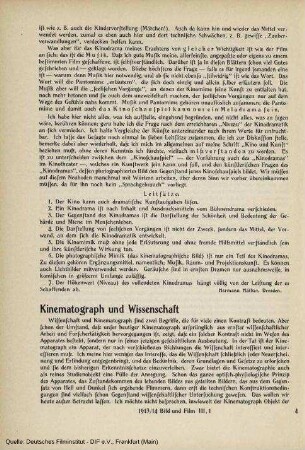 Kinematograph und Wissenschaft