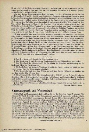 Kinematograph und Wissenschaft