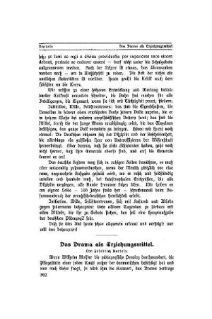 Das Drama als Erziehungsmittel