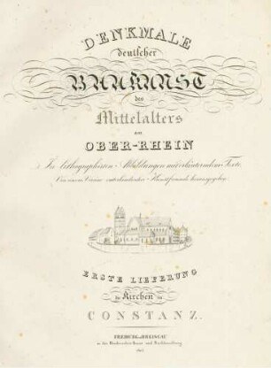 Titelseite, mit einer Ansicht des Klosters Petershausen
