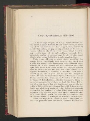 Kongl. Myntkabinettet 1878—1899