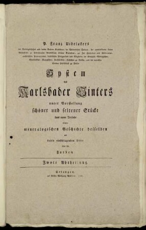 Zwote Abtheilung
