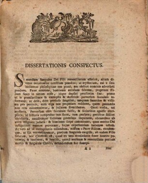 De reconciliatione humani generis per Christi sanguinem facta : dissertatio theologica