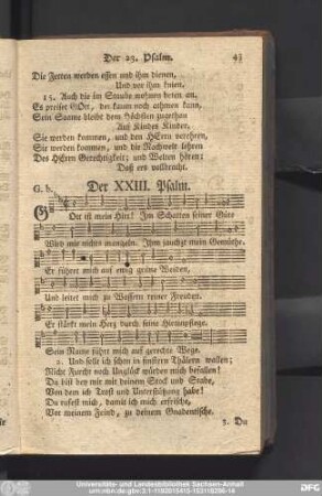 Der XXIII. Psalm.