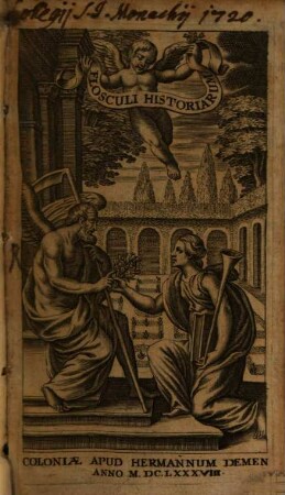Flosculi historiarum : in areolas suas distributi , per quos designantur rerum eventus clarissimi, ab orbe condito ad annum hujus saeculi sexagesimum . appenditur chronologia sive series summorum pontificum, orientis & occidentis imperatorum, regum, S.R.I. electorum &c.
