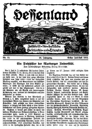 Nr. 13, Erstes Juli-Heft 1910