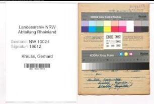 Entnazifizierung Gerhard Krauss, geb. 28.10.1882 (Kaufm.Angest.)