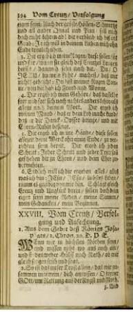 XXVIII. Vom Creutz/ / Verfolgung und Anfechtung.