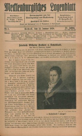 Nr. 7. Rostock, den 22. Januar 1929.
