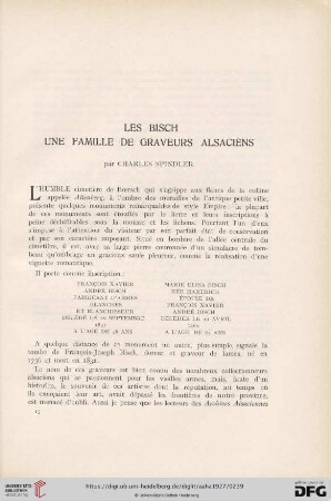 6: Les Bisch, une famille de graveurs Alsaciens