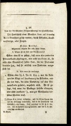 § IV. Von der Verification (Vergewisserung) der Handschriften.