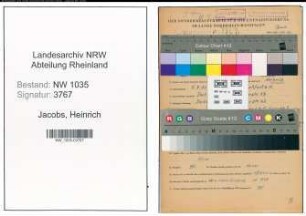 Entnazifizierung Heinrich Jacobs , geb. 05.09.1911 (Elektrobaufuehrer)