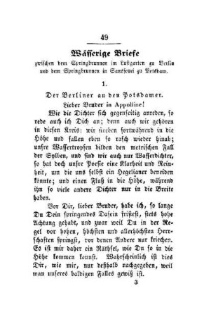 Wässerige Briefe